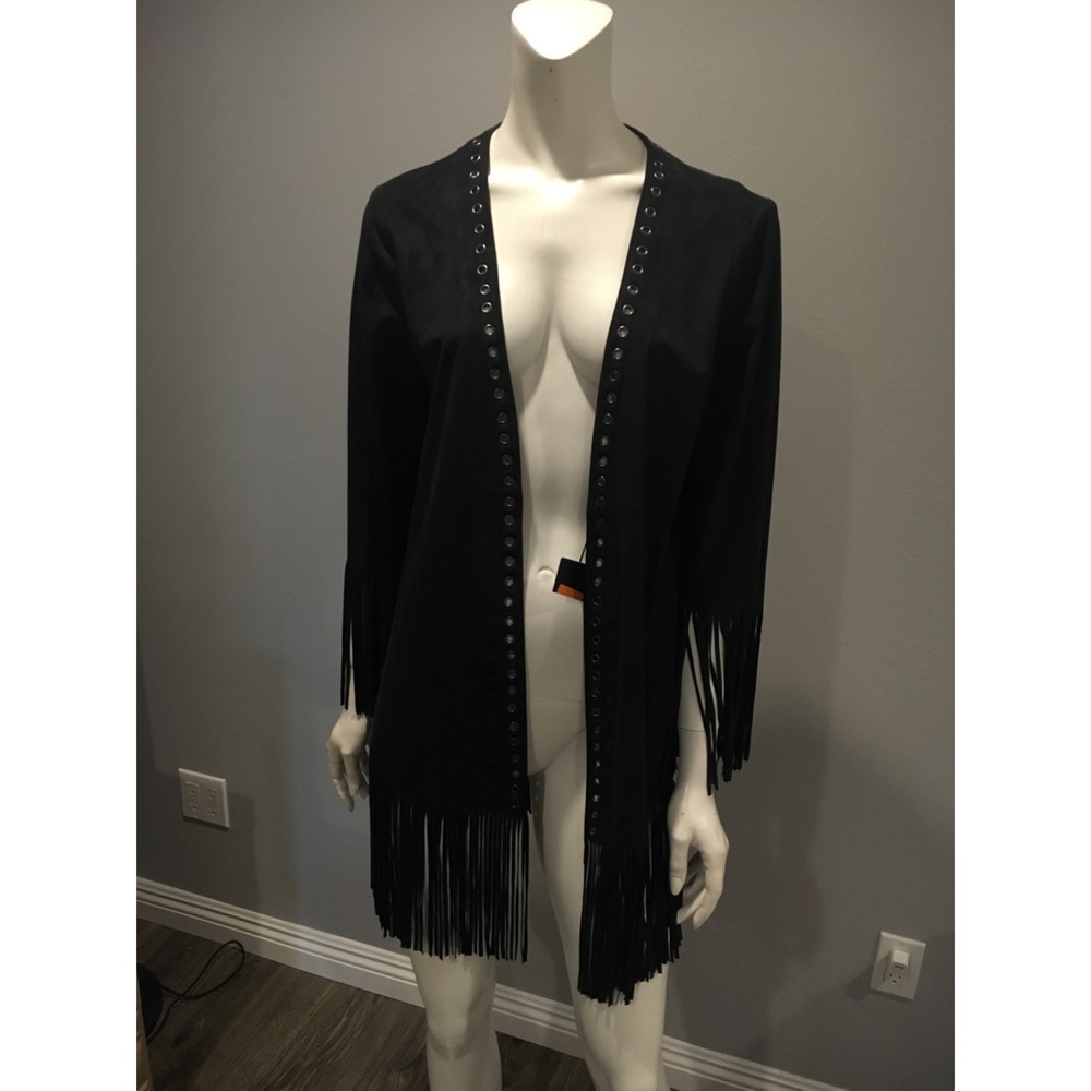 ZARA suede fringe outwear